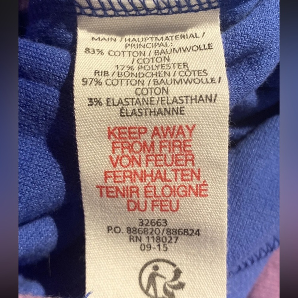 MINI BODEN Girls Terry Toweling Blue Jogger Pants W/ Lavender Waist  Sz 6 Y NWT - Picture 8 of 9